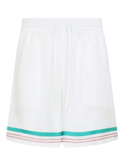 Casablanca Casa Way drawstring-waist track shorts White MPF25TR012
