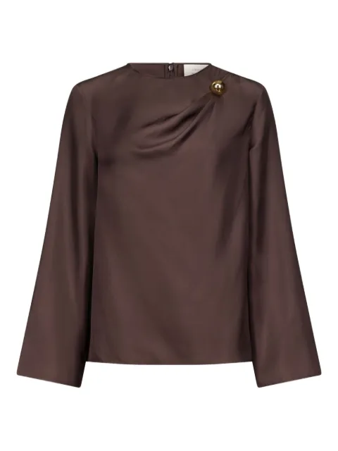 LouLou de Saison Azae draped top Brown AZAE