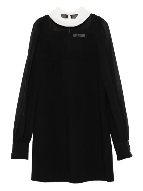 Dorothee Schumacher collar-detail mini dress Black 248014