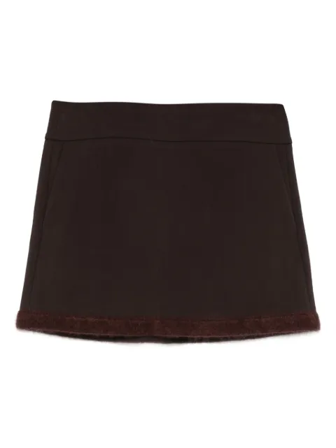 Dorothee Schumacher milano-stitch trim mini skirt Brown 248005