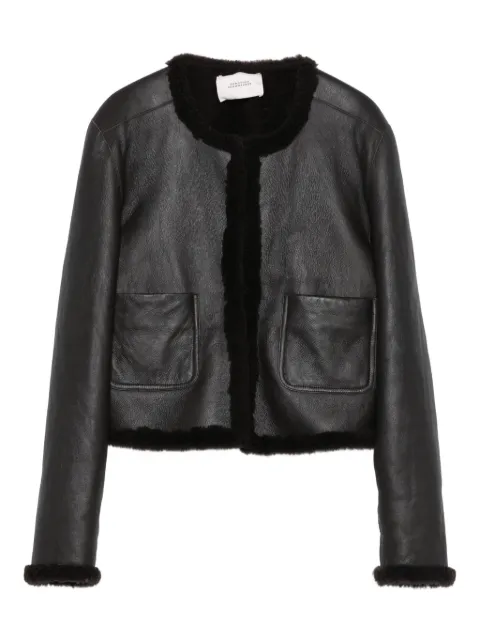 Dorothee Schumacher reversible shearling leather jacket Brown 244202