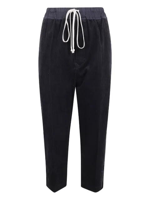 Rick Owens drawstring corduroy trousers Black RP02E4303MLC9