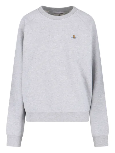 Vivienne Westwood orb-embellished crew neck sweatshirt Grey 3I010014J006O
