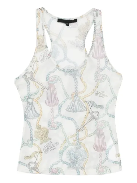 Philipp Plein rope-print tank top White FAECWTK3747PTE003N