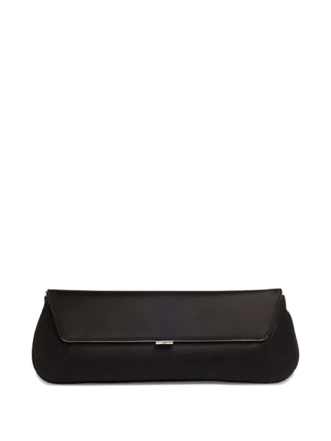 Amina Muaddi metallic-trim clutch bag Black 14B363558AMI