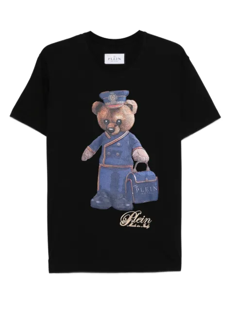 Philipp Plein teddy-bear-print cotton T-shirt Black FAECWTK3795PTE004N