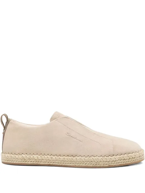 Santoni suede slip-on sneakers Neutrals MBCD22091PBTTAYX