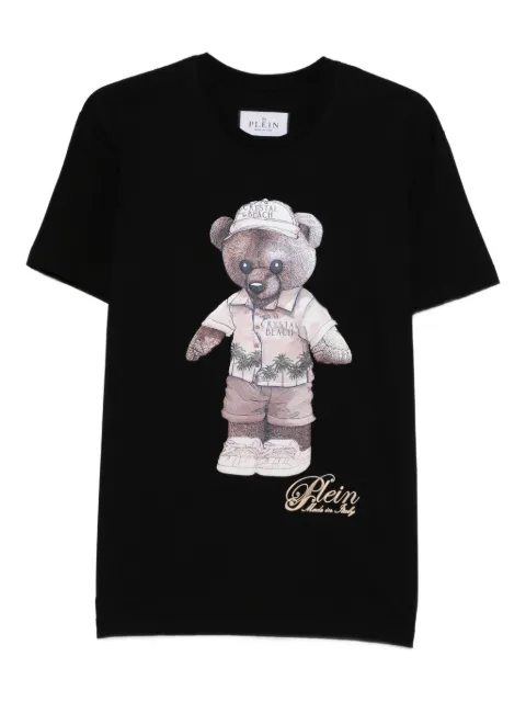 Philipp Plein teddy bear-print cotton T-shirt Black FAECWTK3796PTE004N
