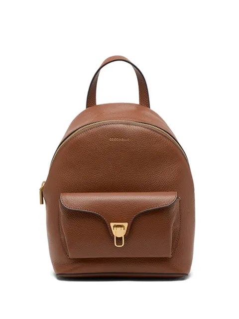 Coccinelle flap-pocket zip backpack Brown E1TFK140101