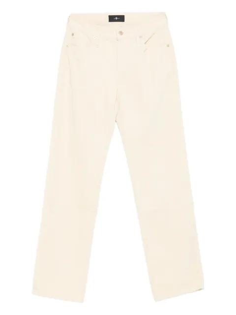 7 For All Mankind cotton-modal blend straight trousers Yellow 7UC90V64