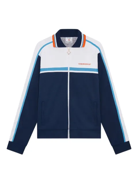 Casablanca panelled zip-up jacket Blue MPF25JTP39101