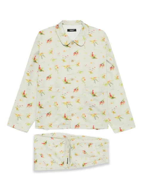 Undercover floral-pattern shirt and trousers set Green UC2E47015