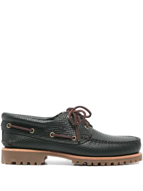 Timberland 30mm textured lace-up boat shoes Green TB0A2PDQEEQ