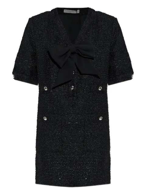 Alessandra Rich bow-embellished tweed dress Black FABX4115F45910900