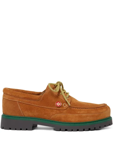 Casablanca lace-up suede boat shoes Brown APF25FW07002M
