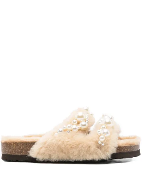 Alameda Turquesa Mimi faux-pearl embellished sandals Neutrals MIMIPEARLS