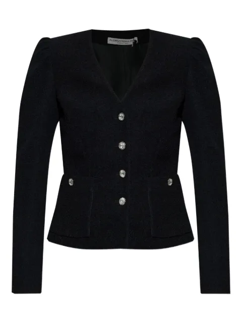 Alessandra Rich v-neck fitted jacket Black FABX4145F35930900