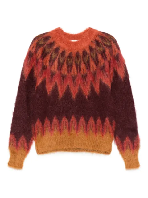 MARANT ÉTOILE patterned sweater Red PU0738FAC3L06E