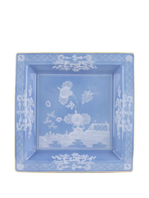 GINORI 1735 Oriente Italiano floral-patterned square tray Blue 017RG02FG6836010245G00124400