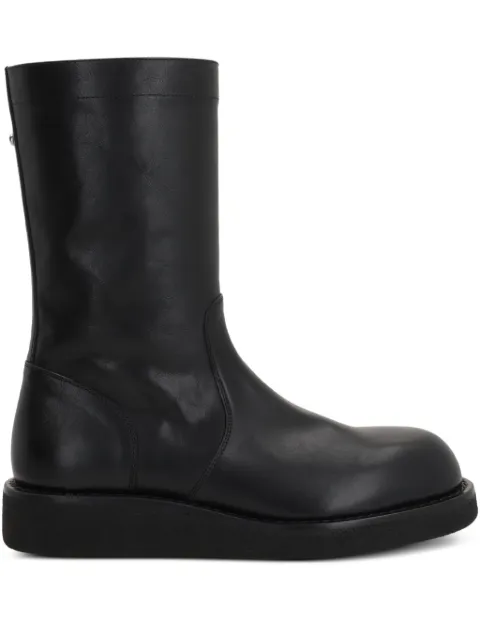 Ann Demeulemeester side-zip round-toe boots Black B0013284LT141