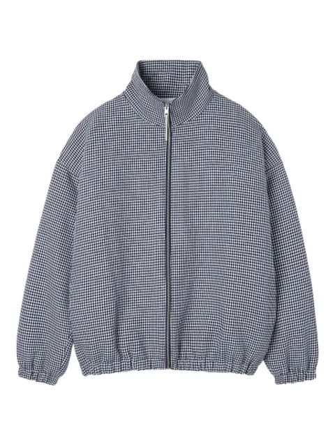 Sunnei gingham-pattern jacket Blue RTWXOUW030COT1077923DARKBLUEOFFWHITE