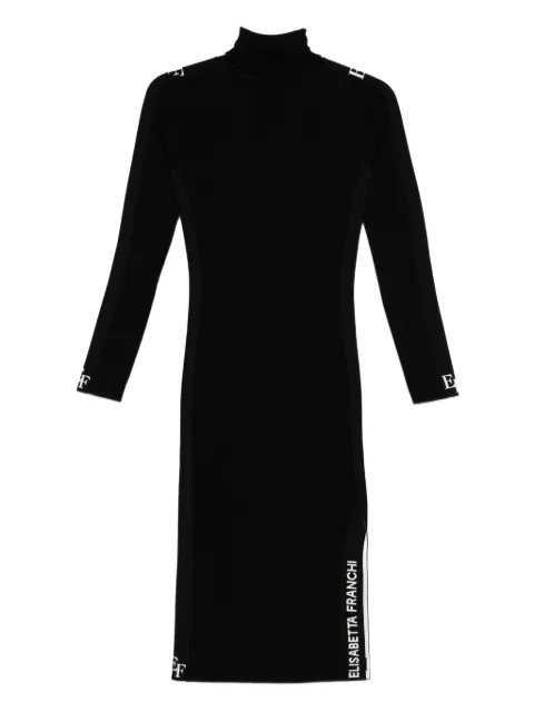 Elisabetta Franchi turtleneck dress Black AM03S56E2