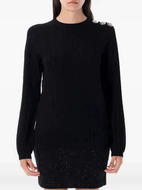 Balmain monogram button-embellished sweater Black FF1KD090KI630PA