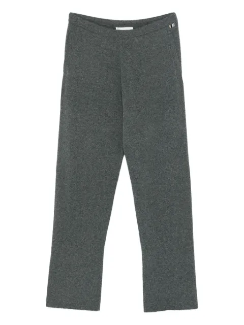 extreme cashmere embroidered-logo knitted trousers Grey N320RUSH