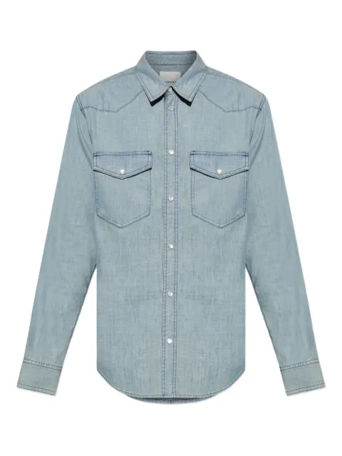 MARANT double-pocket cotton shirt Blue CH0214HBC3I02H