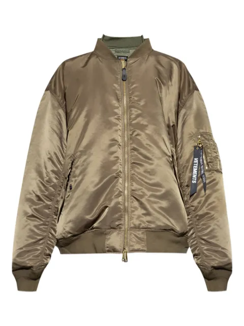 VETEMENTS zip-fastening bomber jacket Green UH76BO450GO