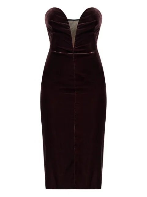 TOM FORD sweetheart-neckline midi dress Purple AB3571FAX1335ER705