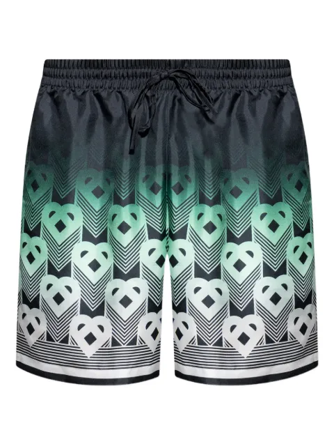 Casablanca gradient monogram silk shorts Black MPF25TR01201