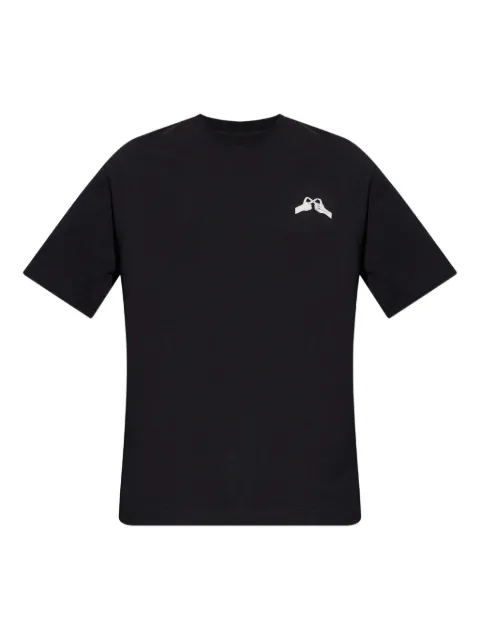 SAMSOE SAMSOE Saflorian hand-motif organic-cotton T-shirt Black U25300007