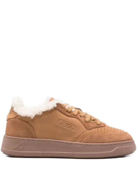 Autry Medialist shearling sneakers Brown AULWNX03