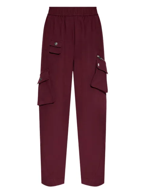 GANNI elasticated-waistband jeans Red W0882