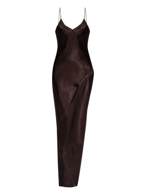 VETEMENTS side-slit slip maxi dress Brown WH76DR770C