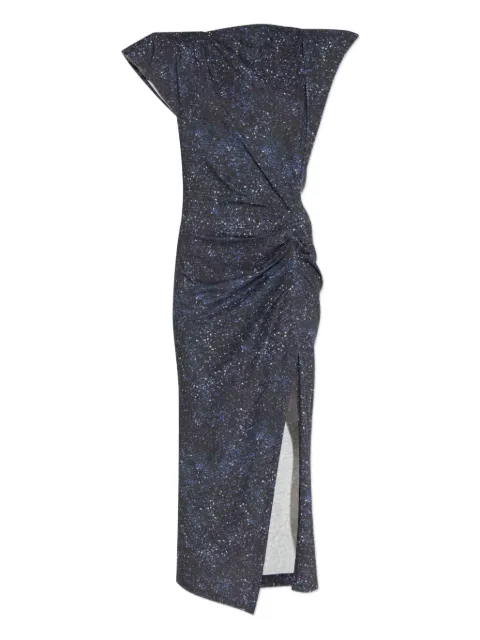 ISABEL MARANT printed side-split dress Black RO0307FAC3N03I