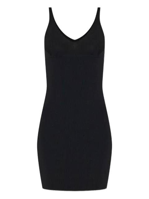 ISABEL MARANT ribbed v-neck mini dress Black RO0895FAC3L16I