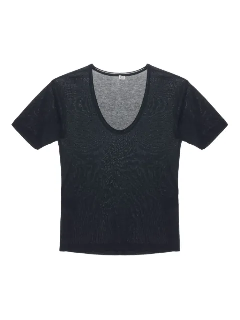 TOTEME scoop-neck T-shirt Black 253WRT0527FB0447001