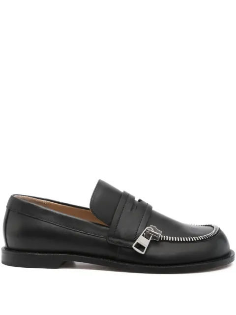 JW Anderson zip-detail penny loafers Black ANW45040A22000
