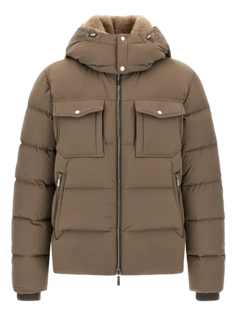 Moorer Alarick quilted flap-pocket jacket Brown MOUGI101114