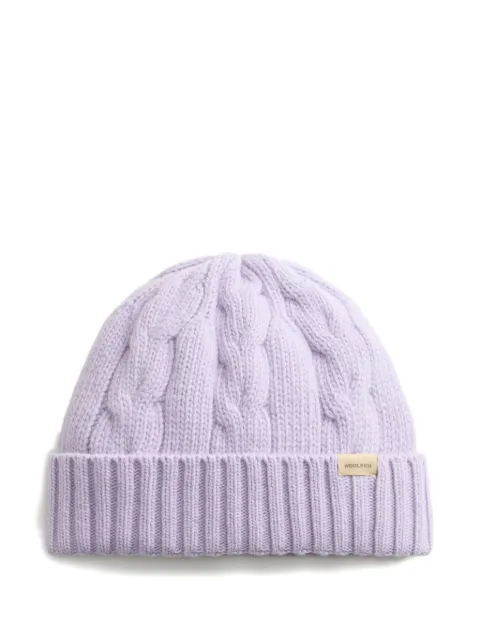 Woolrich cable-knit beanie Purple CFWWAC2026FRUF0469