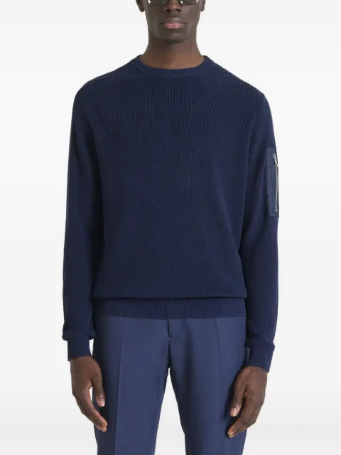 Antony Morato ribbed zip-pocket jumper Blue MMSW01493YA2000767132