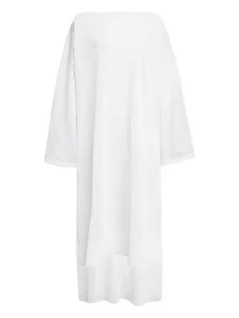 Alaïa side-opening linen-silk blend top White AA9R2712K090B