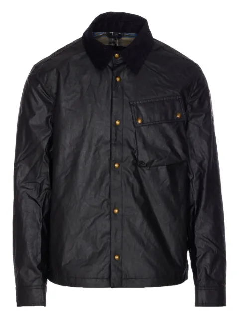 Belstaff Ground wax-effect snap-button jacket Black 105804BLACK