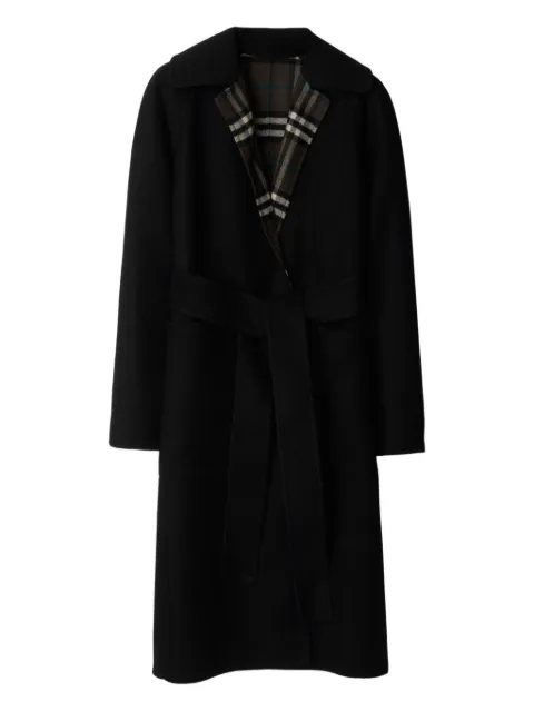 Burberry belted reversible wool coat Black 8113064