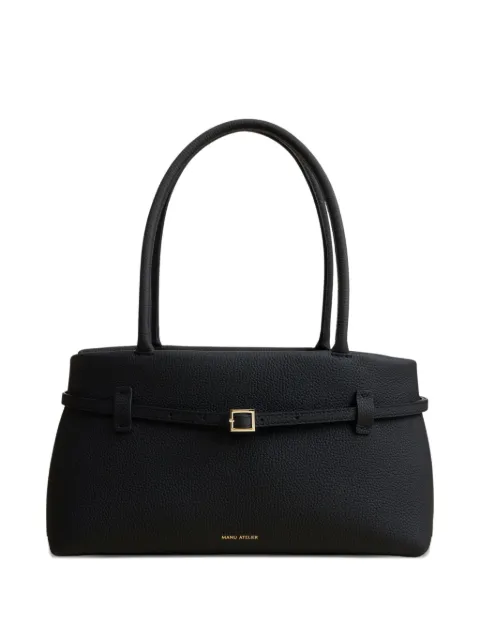 Manu Atelier buckle-strap tubular-handles tote bag Black 2025260EASTWESTLECAMBONBLACK