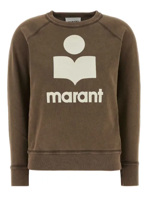 MARANT ÉTOILE logo-embroidered cotton sweatshirt Brown SW0160FAC3M07E