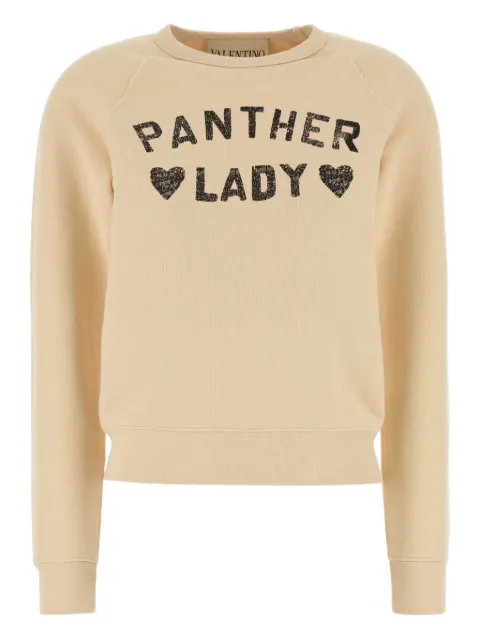 Valentino Garavani graphic-print cotton sweatshirt Neutrals BMF24S9HB