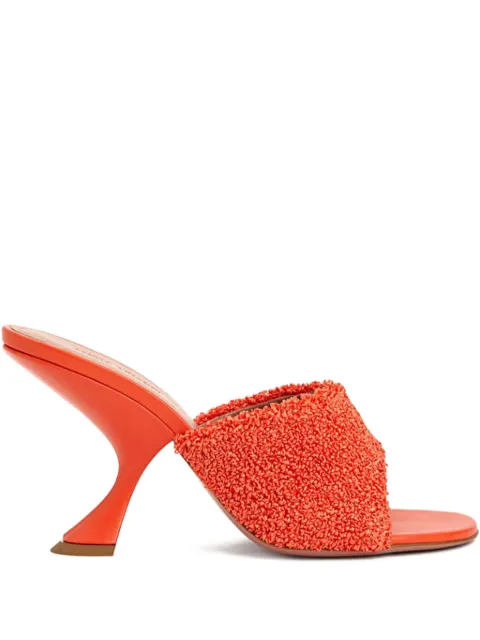 Amina Muaddi 90mm Taylor sculpted-heel sandals Orange 14S363536TAY